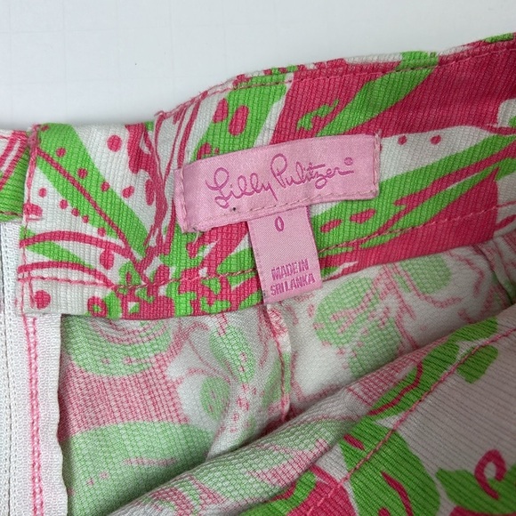 Lilly Pulitzer Pink and Green Lacy Shorts - Size 0 - Picture 4 of 6
